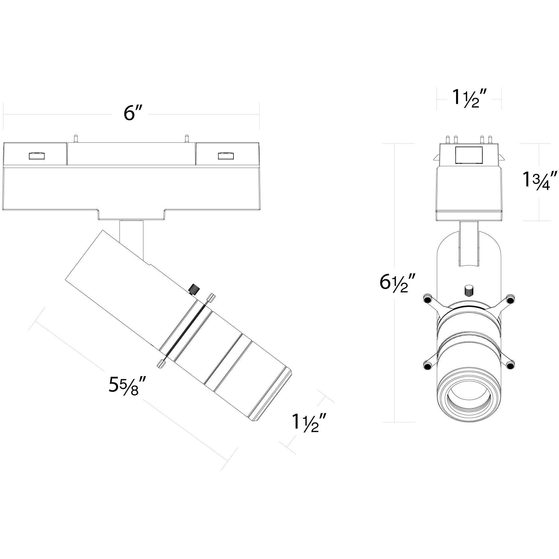 Ventrix 1 Light 48 Black Track Fixtures Ceiling Light