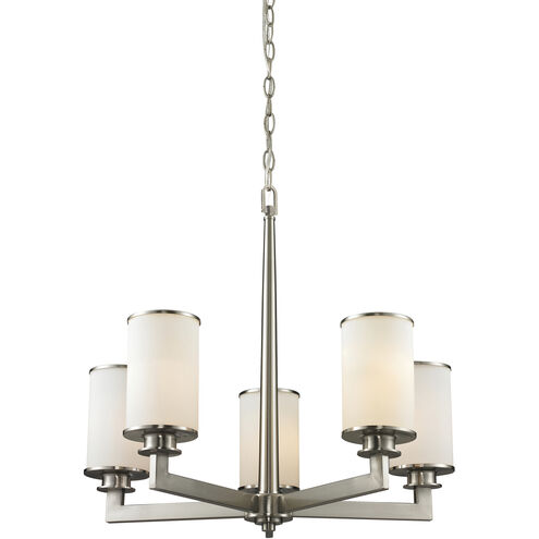 Savannah 5 Light 23.88 inch Brushed Nickel Chandelier Ceiling Light