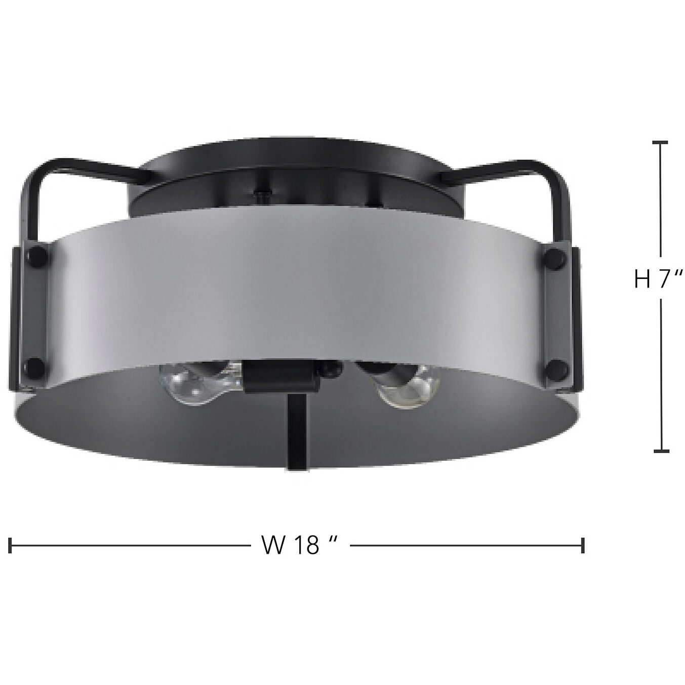 Altos 4 Light 18 inch Matte Gray Semi Flush Mount Ceiling Light
