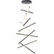 Hover LED 27.75 inch Black Multi-Light Pendant Ceiling Light