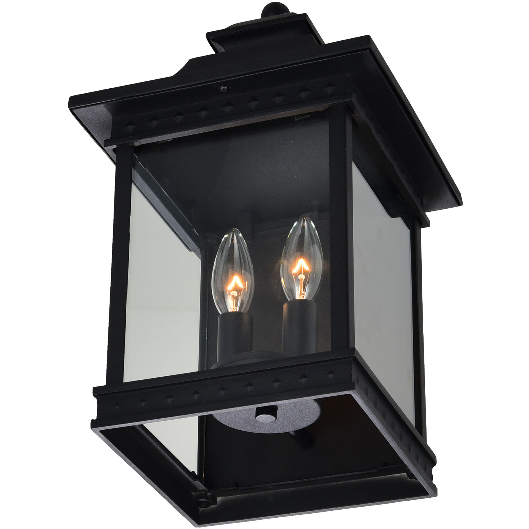 Cleveland 2 Light 15.2 inch Black Outdoor Wall Light