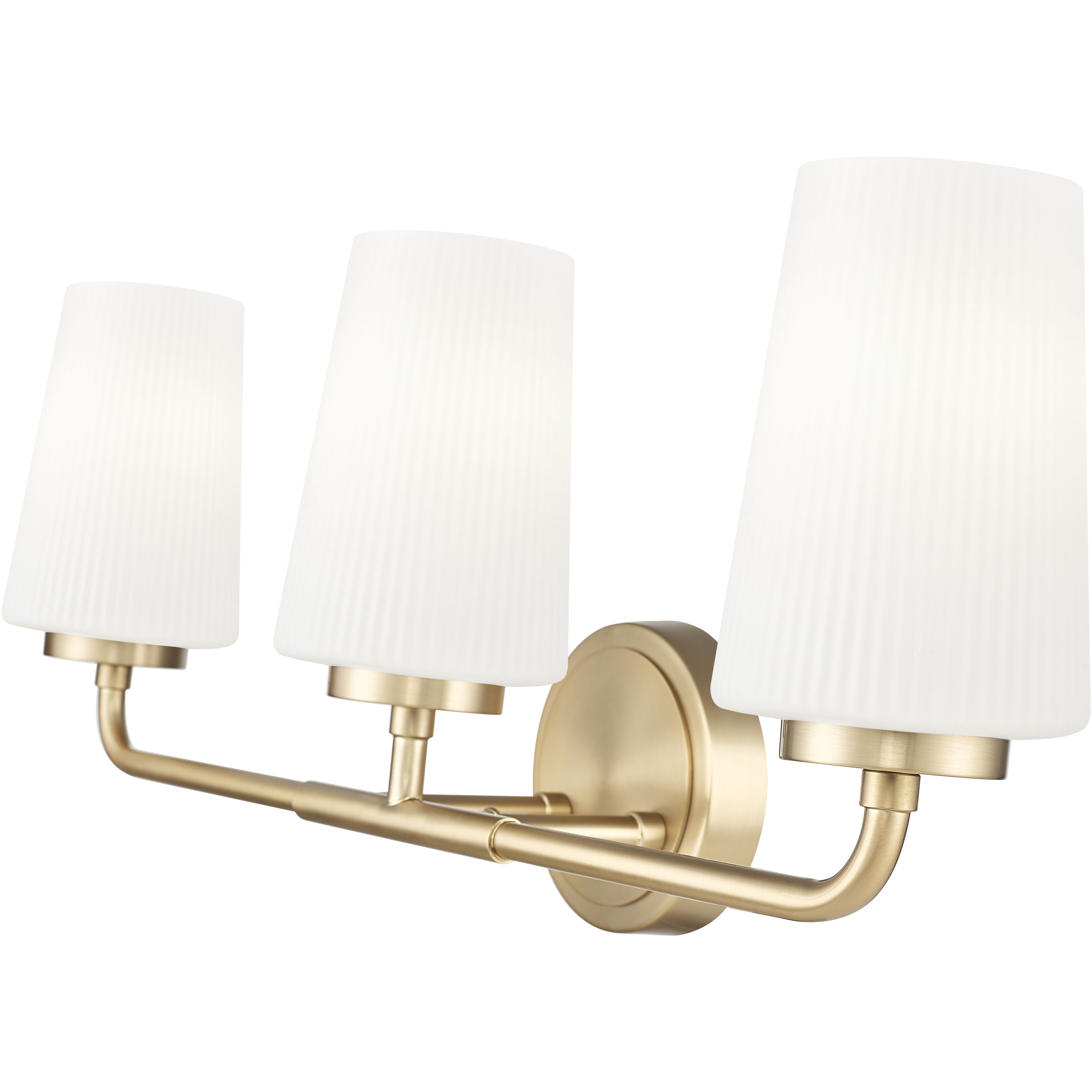 Montford 3 Light 24 inch Modern Gold Bath Vanity Light Wall Light