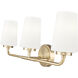 Montford 3 Light 24 inch Modern Gold Bath Vanity Light Wall Light