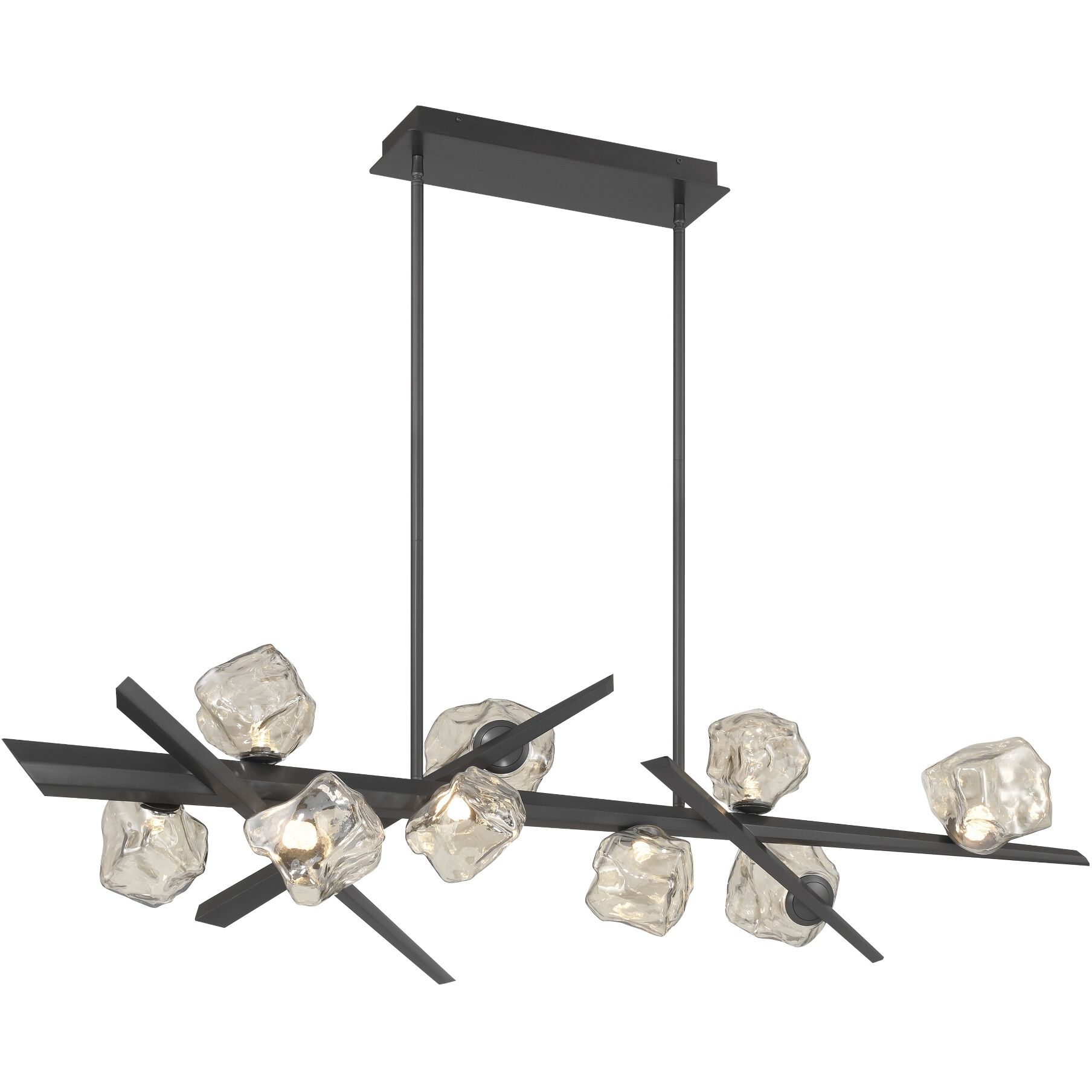 Thorah Linear Chandelier Ceiling Light in Graphite