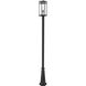 Nuri 1 Light 115.5 inch Black Outdoor Post Mounted Fixture