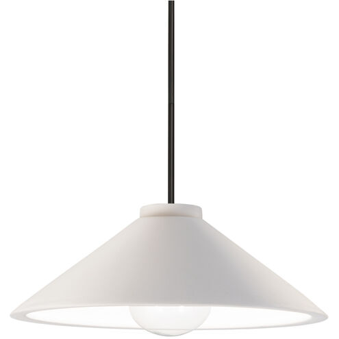 Radiance Collection LED 11.75 inch Bisque with Matte Black Pendant Ceiling Light