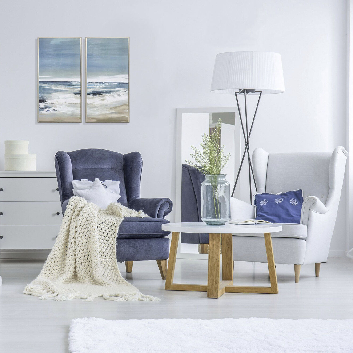 Waterside 25 X 13 inch Non-Glass Framed Art, Propac