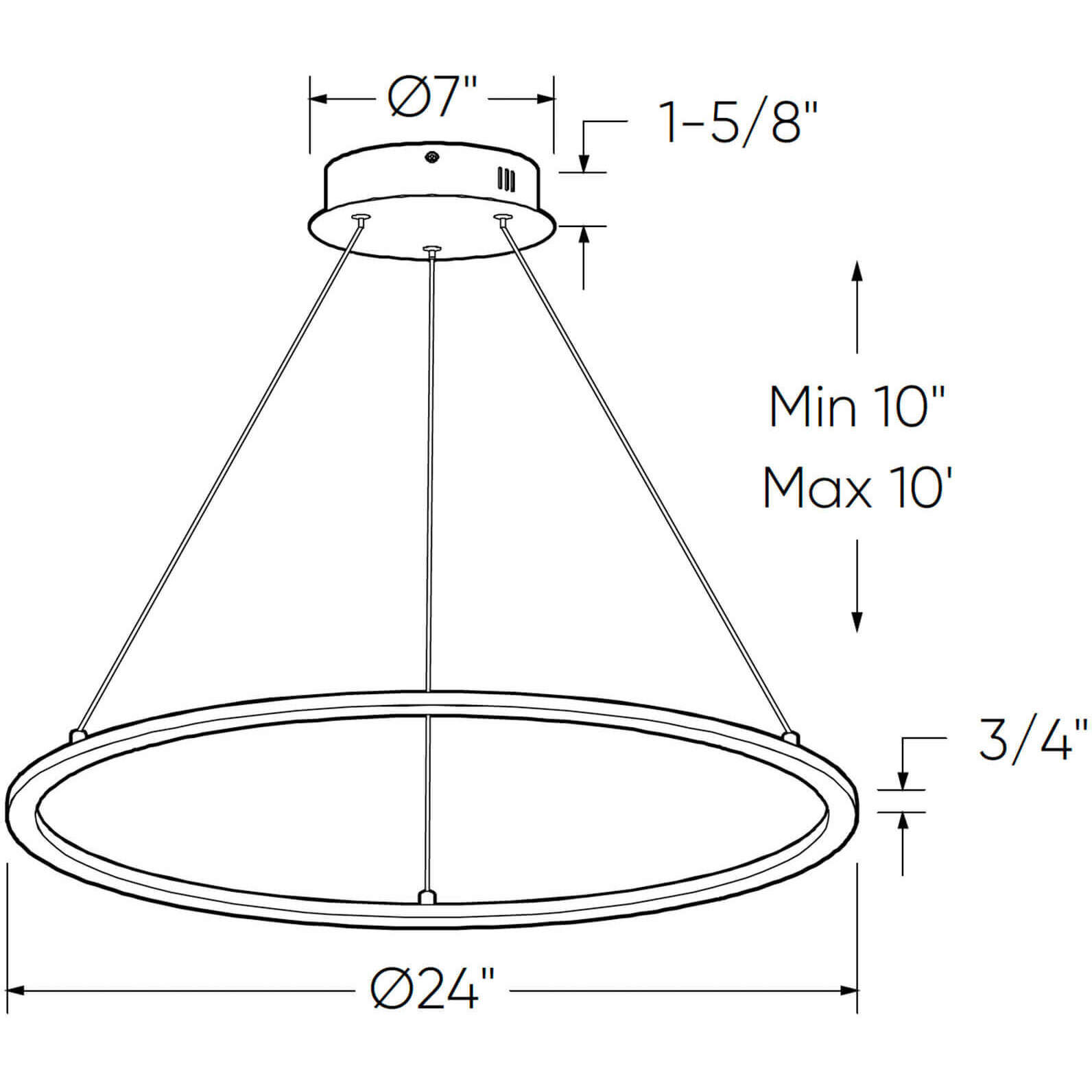 Circa 1 Light 23.6 inch Gold Pendant Ceiling Light