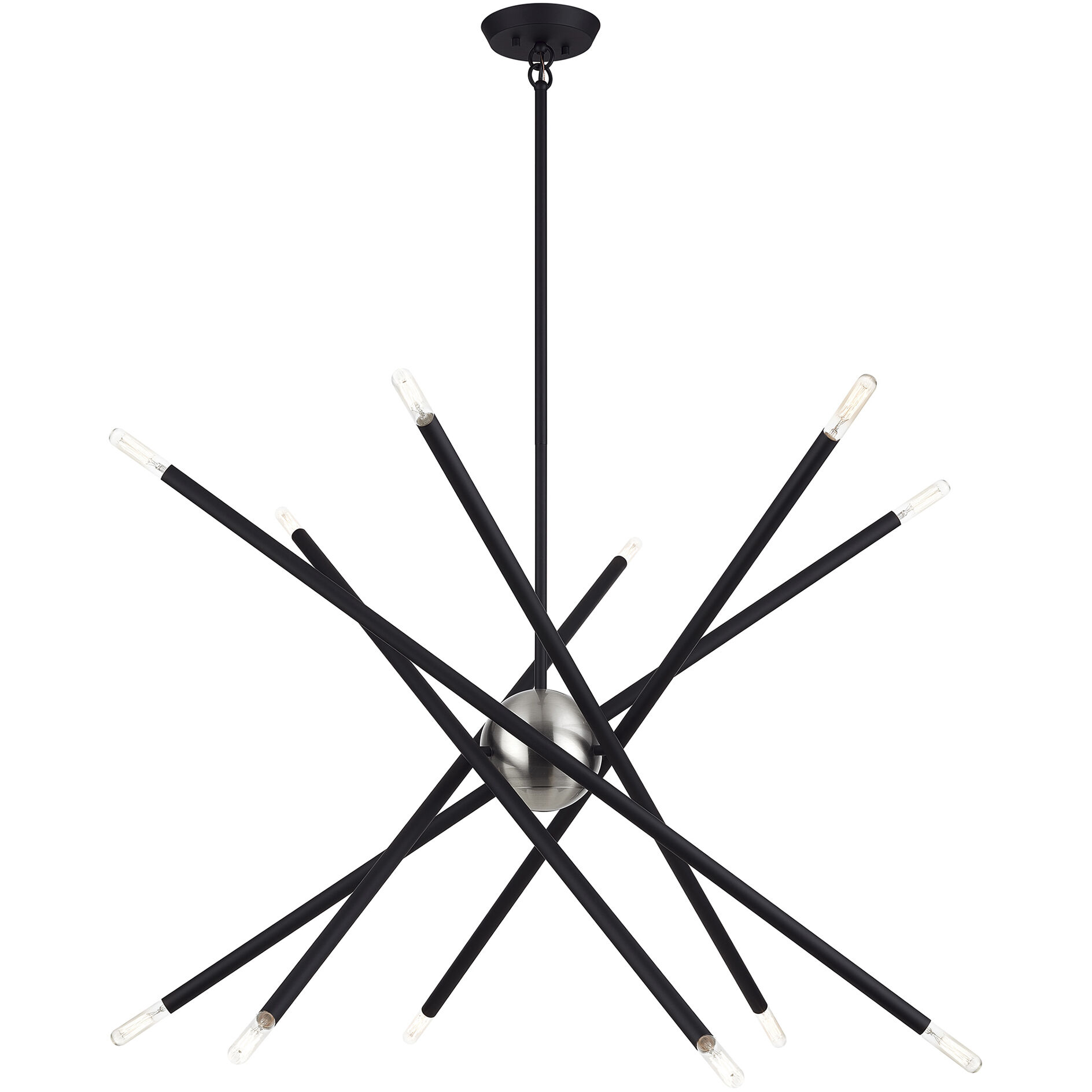Soho 12 Light 36 inch Black Chandelier Ceiling Light