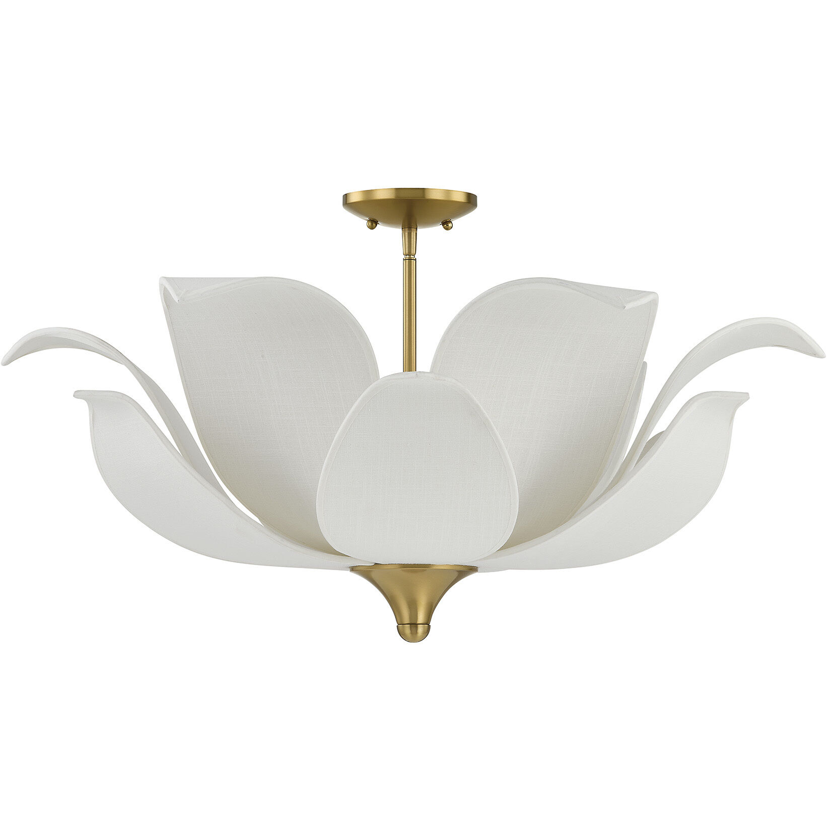 Elsie 6 Light 30 inch Warm Brass Covertible SemiFlush Ceiling Light