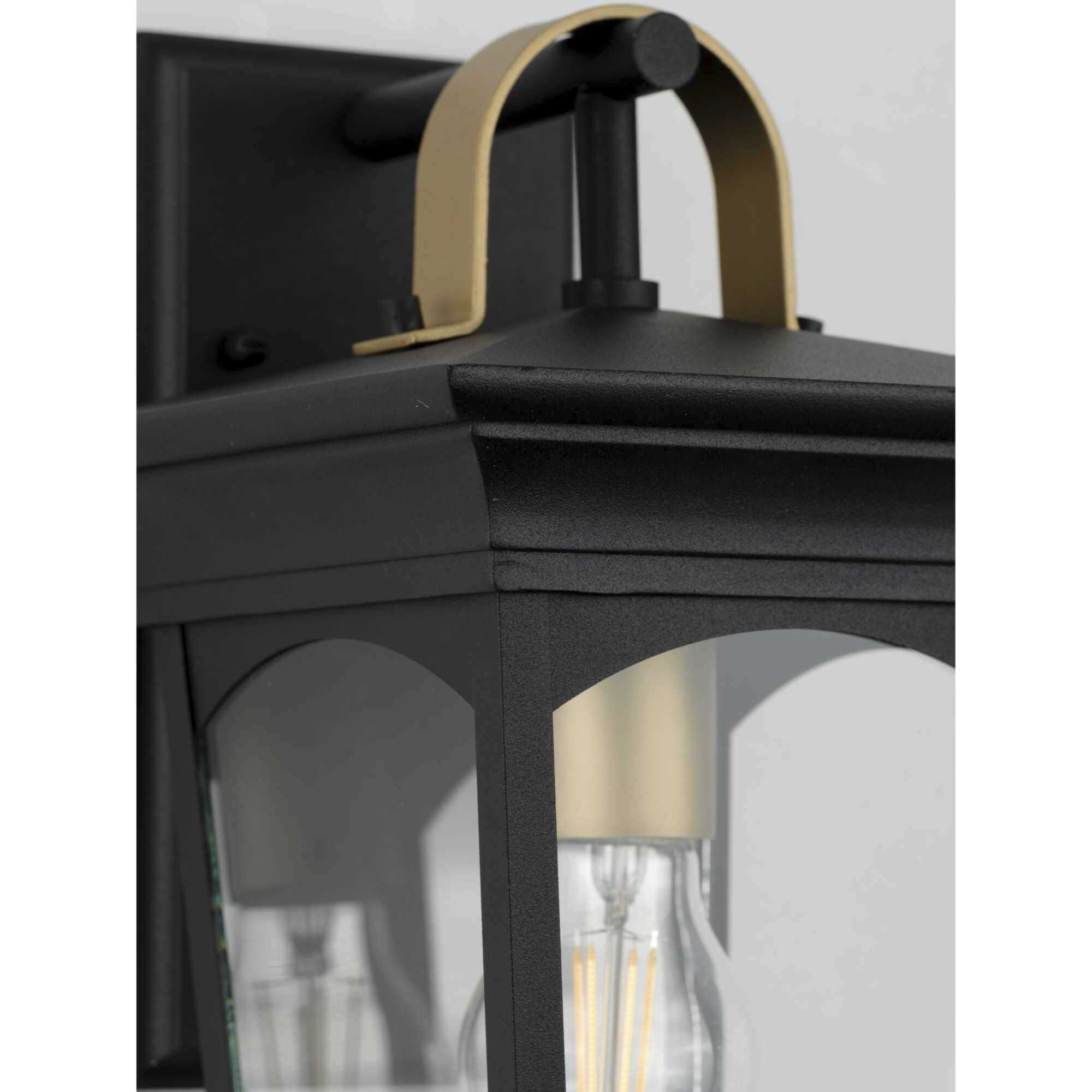 Chatsworth 1 Light 14 inch Textured Black Outdoor Wall Lantern, Small, Design Series