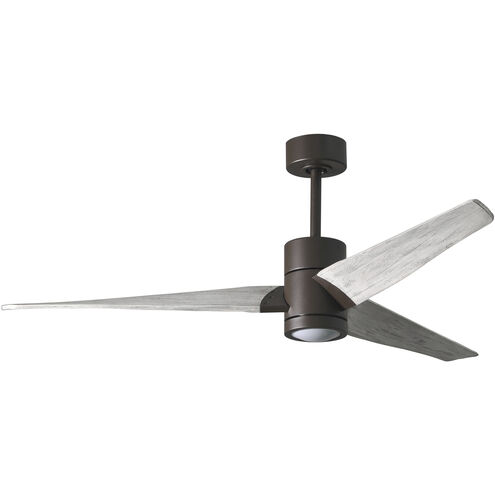 Atlas Super Janet 60 inch Textured Bronze with Barn Wood tone Blades Ceiling Fan, Paddle Fan