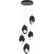 Chrysalis 5 Light 16.1 inch Ink Pendant Ceiling Light in Black Crystal, Large