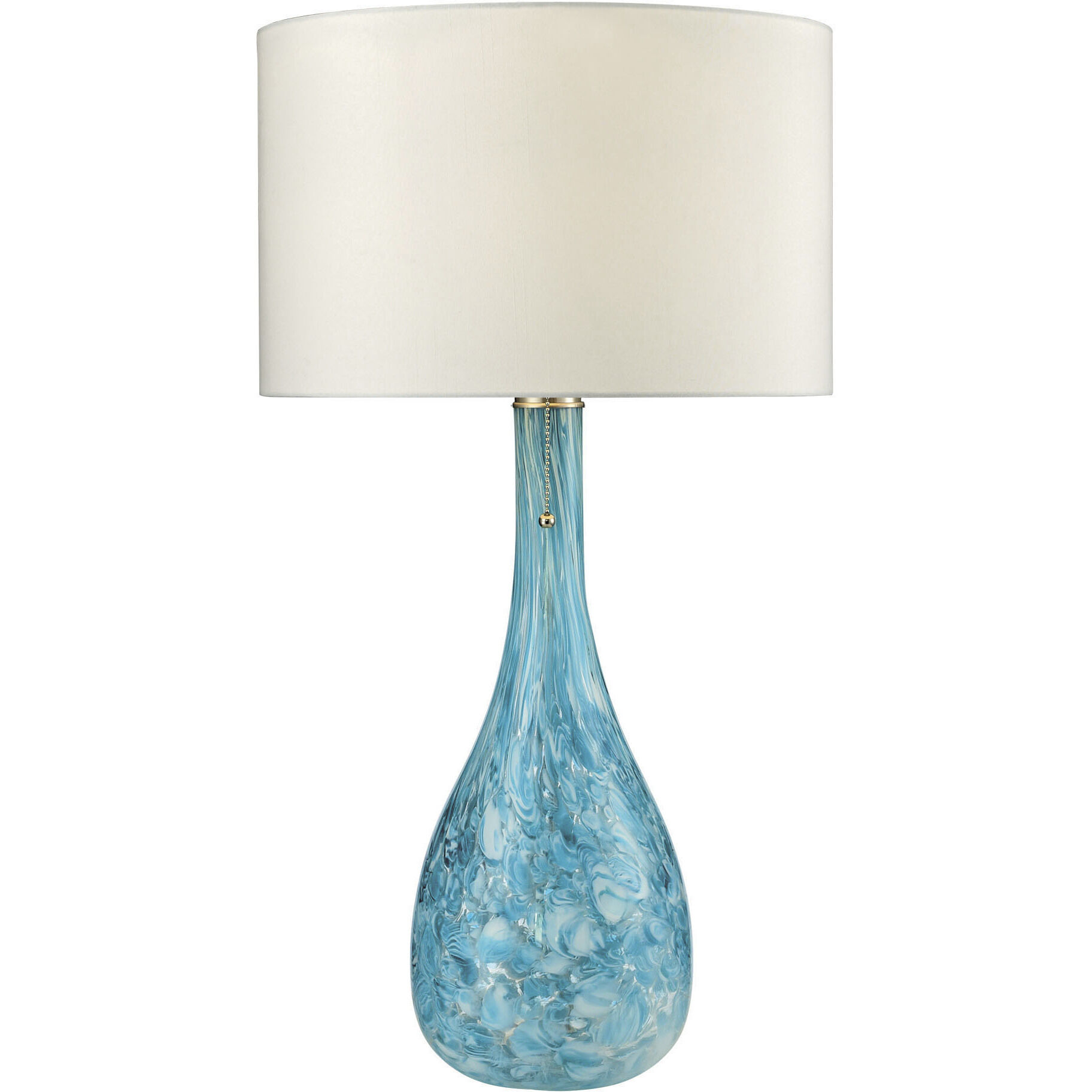 Mediterranean 29 inch 100 watt Sea Blue Table Lamp Portable Light