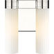 Empire 2 Light 10.5 inch Polished Nickel Sconce Wall Light in Matte White Glass