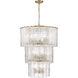 Glacier 12 Light 27.5 inch Modern Gold Chandelier Ceiling Light