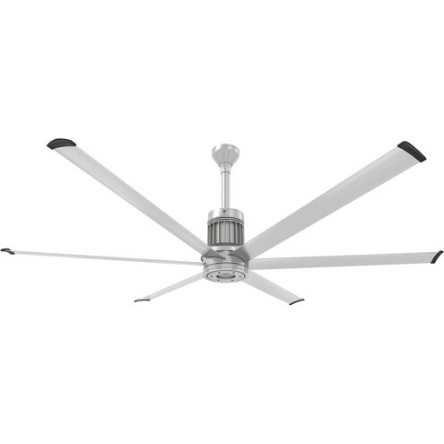 i6 84 inch Brushed Silver Outdoor Ceiling Fan in Brushed Aluminum, Standard Mount