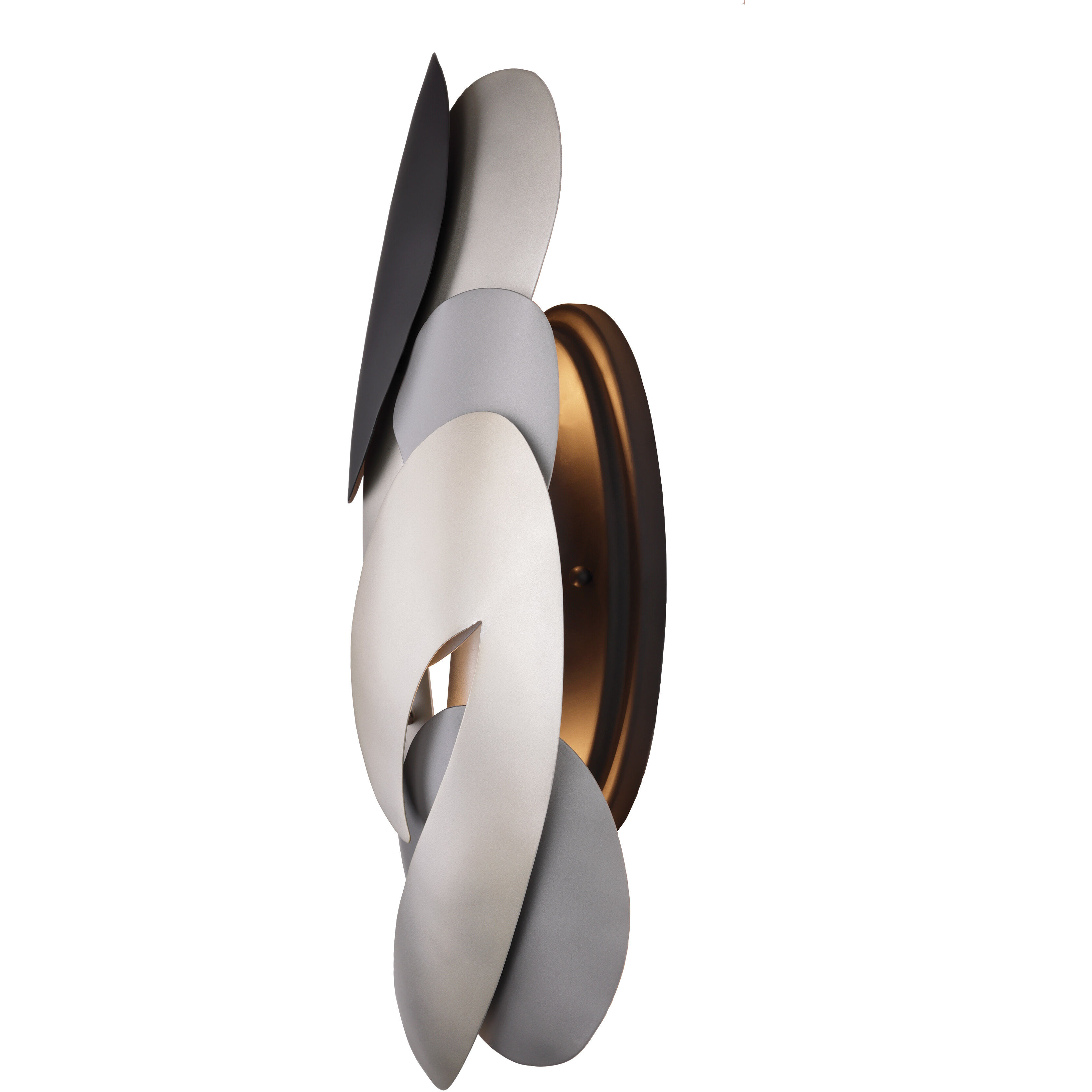 Metalo Misto 2 Light 6 inch Brass / Cola Grey / Matte Black ADA Wall Sconce Wall Light