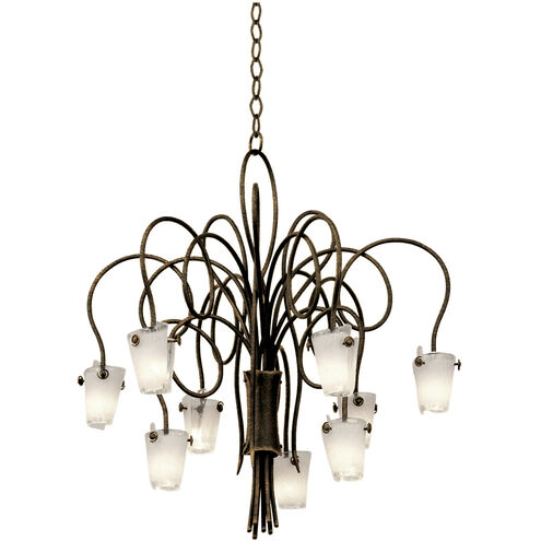 Tribecca 9 Light 30 inch Antique Copper Chandelier Ceiling Light in Frost (FROST)