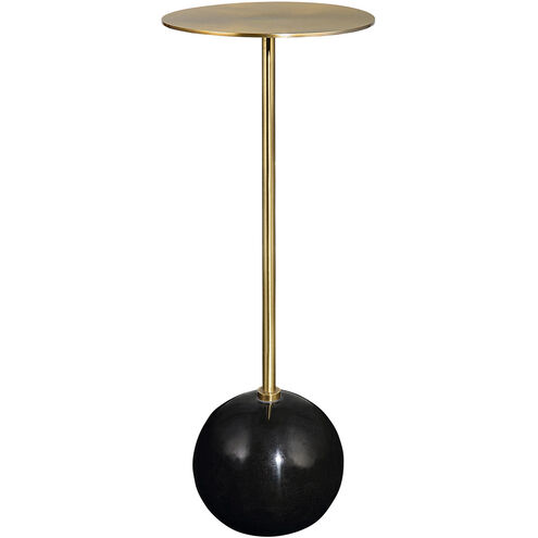 Gimlet 22 X 9 inch Black Marble and Brushed Brass Drink Table