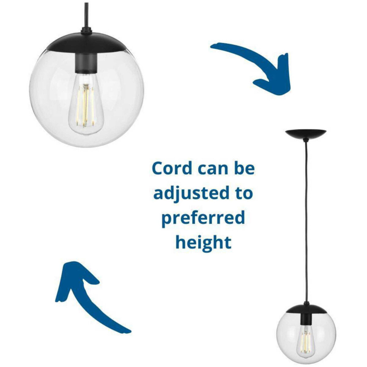 Atwell 1 Light 8 inch Matte Black Pendant Ceiling Light, Small