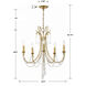 Arcadia 5 Light 23.5 inch Antique Gold Chandelier Ceiling Light in Antique Brass and Black