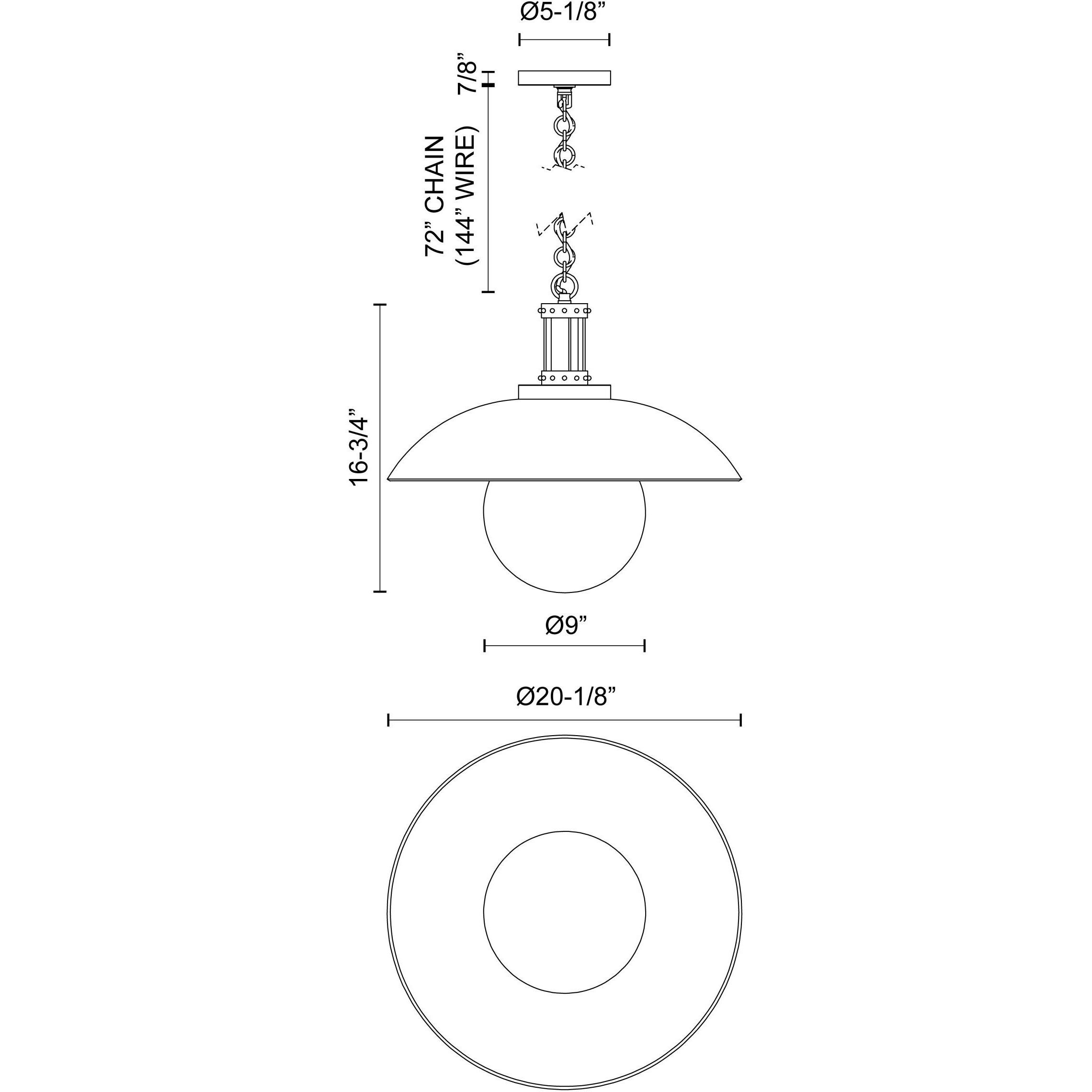 Oviatt 1 Light 20.13 inch Vintage Brass Pendant Ceiling Light