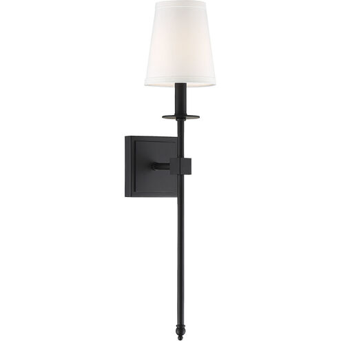 Monroe 1 Light 5 inch Matte Black Wall Sconce Wall Light, Essentials