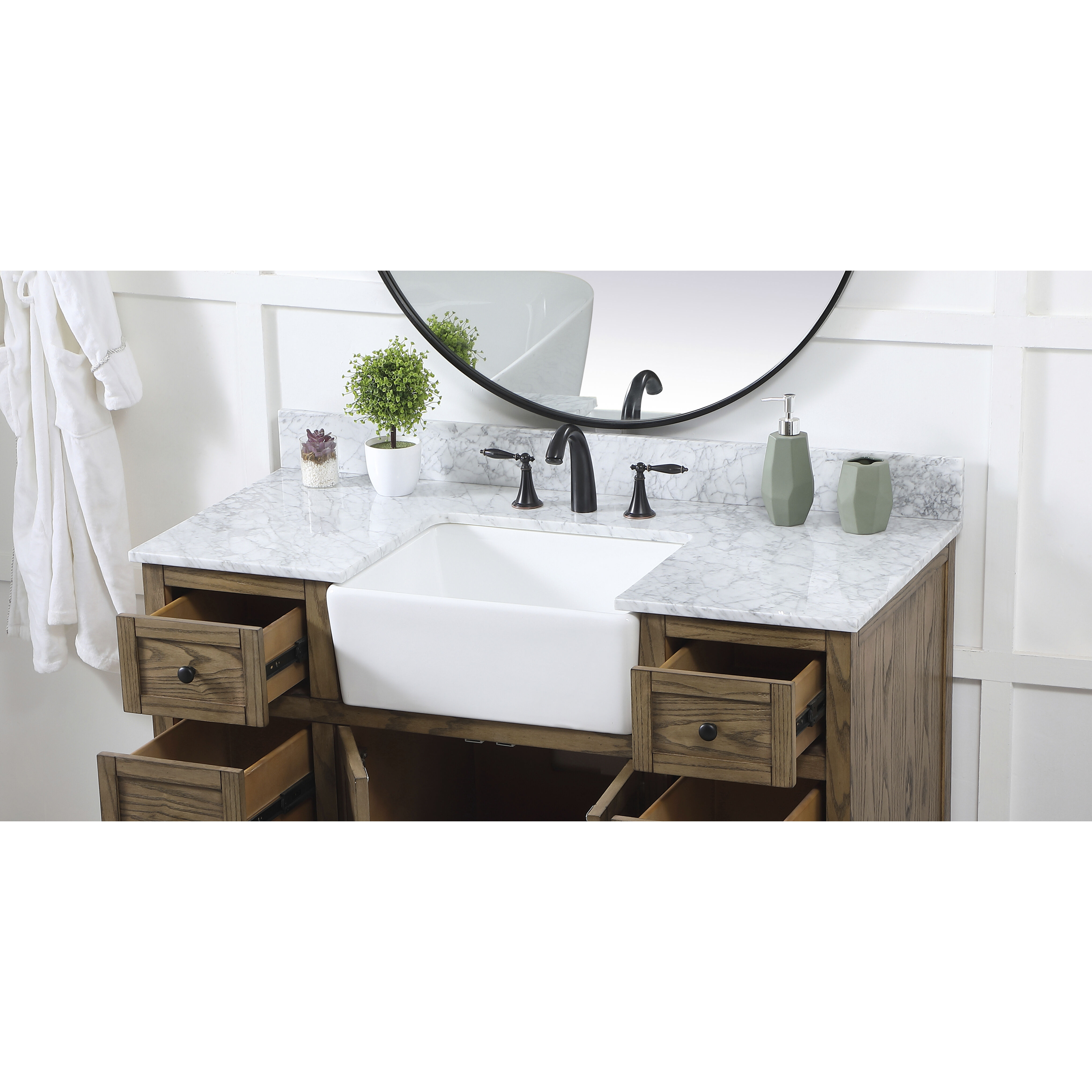 Backsplash 48 X 1 X 4 inch Carrara White Bathroom Vanity Backsplash