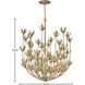 Lisa McDennon Flora LED 26 inch Burnished Gold Indoor Chandelier Ceiling Light