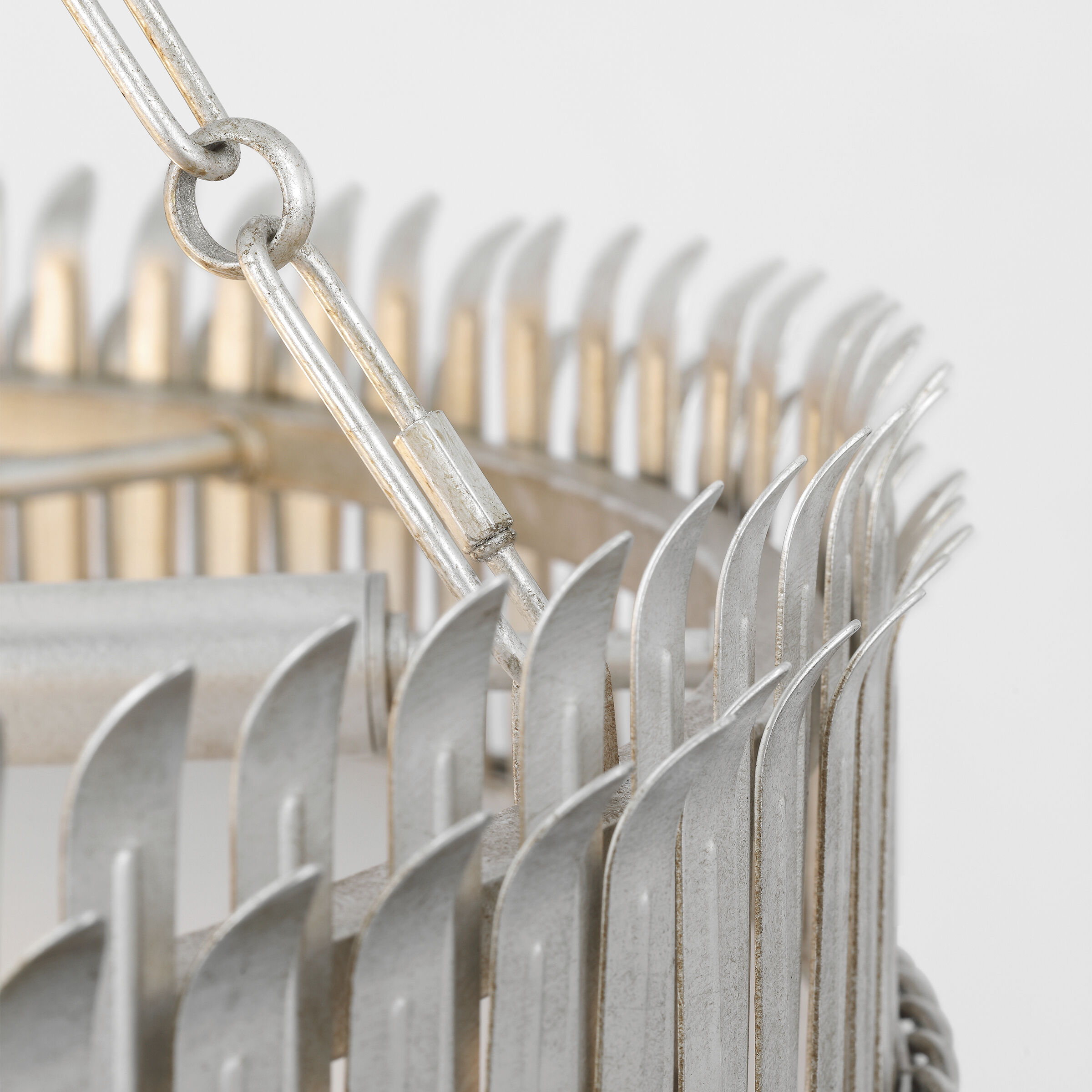 Suzanne Kasler Leslie LED 36.75 inch Burnished Silver Leaf Chandelier Ceiling Light