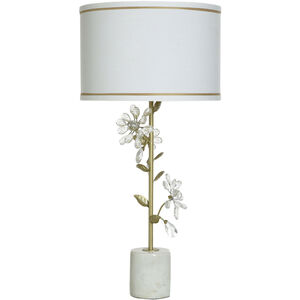 Cameron 34 inch 100.00 watt Clear and Marble and Gold Table Lamp Portable Light
