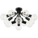Drea 12 Light 28 inch Soft Black Semi Flush Ceiling Light