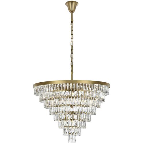 Josephine 29 Light 36 inch Satin Gold Chandelier Ceiling Light