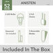 Anisten 52 inch Fresh White with Fresh White/Light Oak Blades Ceiling Fan