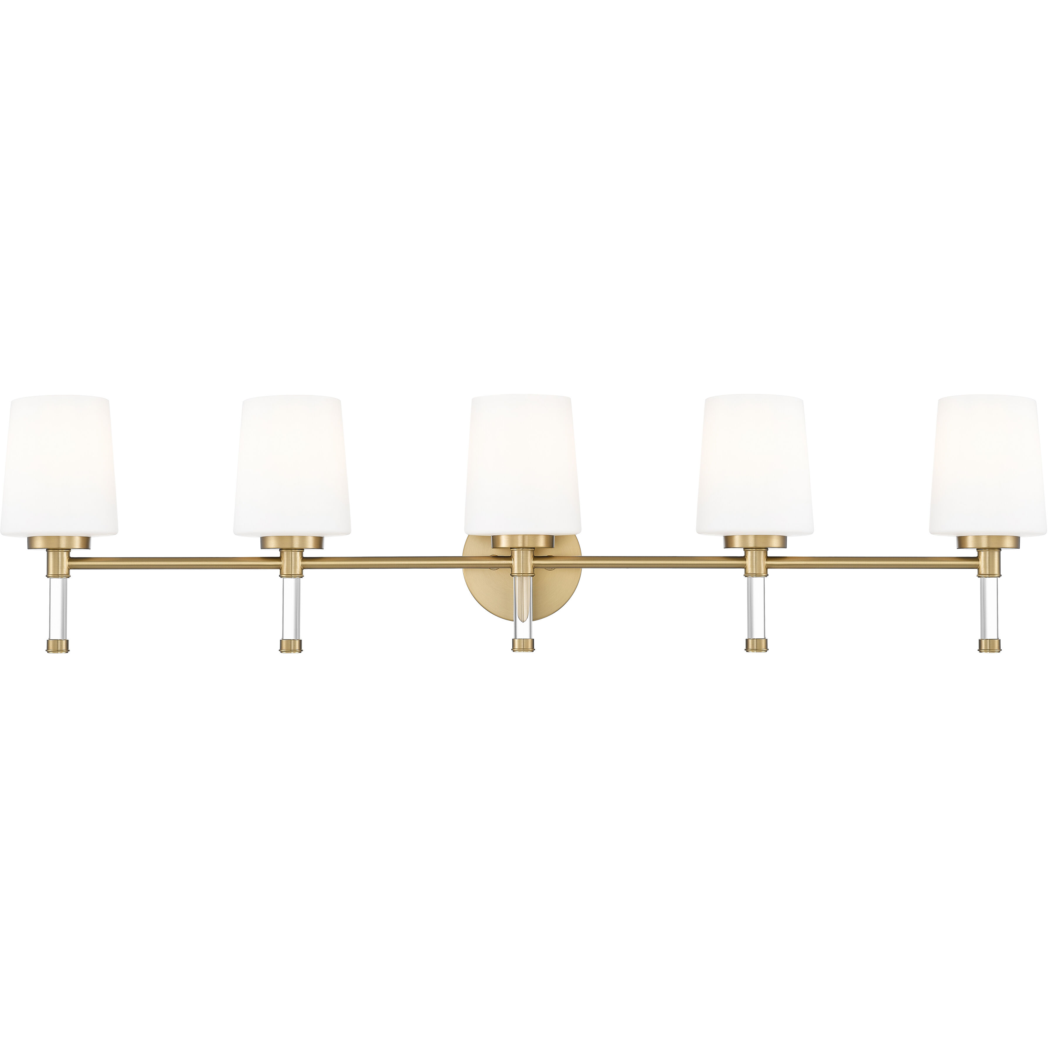 Henri 5 Light 42 inch Modern Gold Bathroom Vanity Wall Light