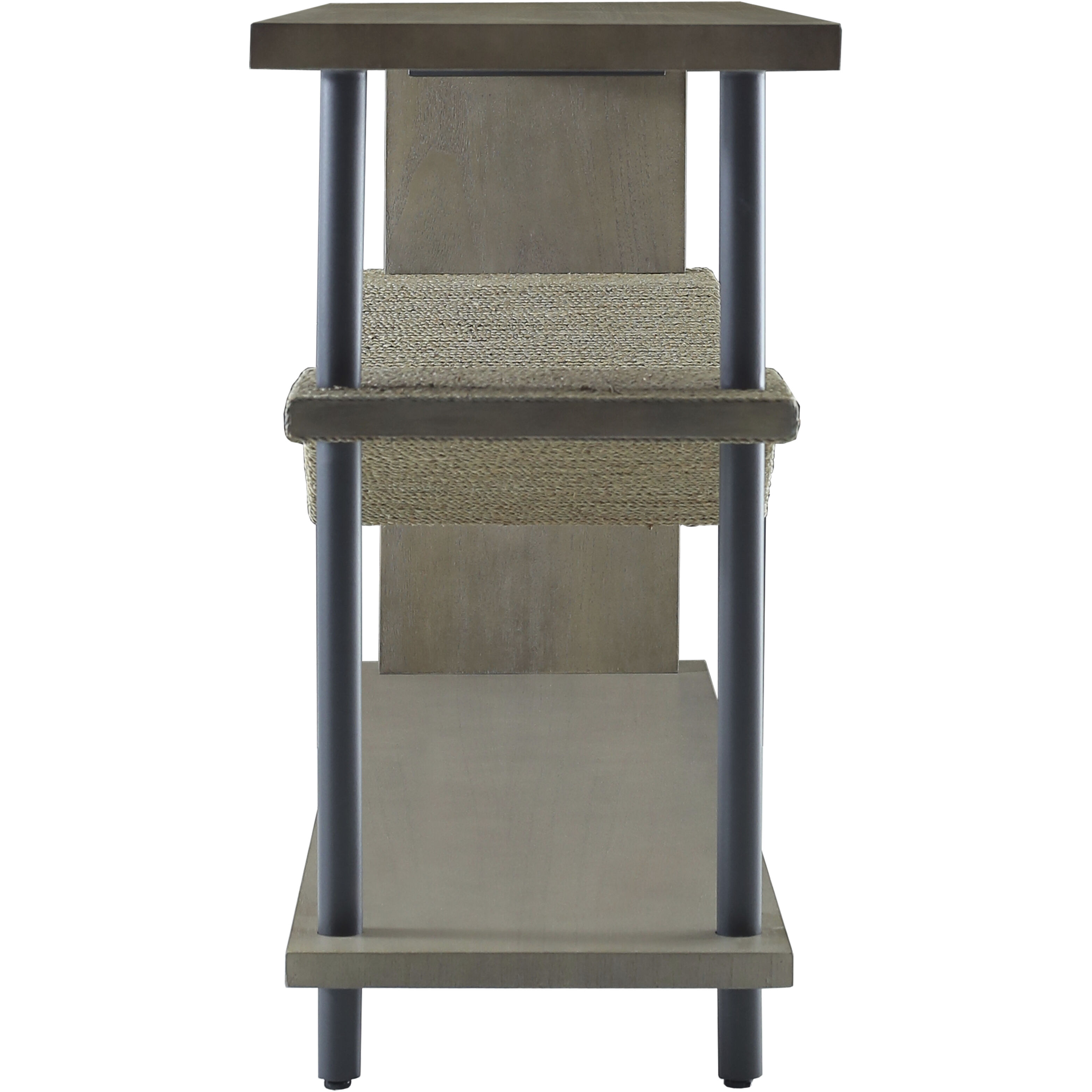 Riverview 54 X 16 inch Graywash with Natural and Black Console Table