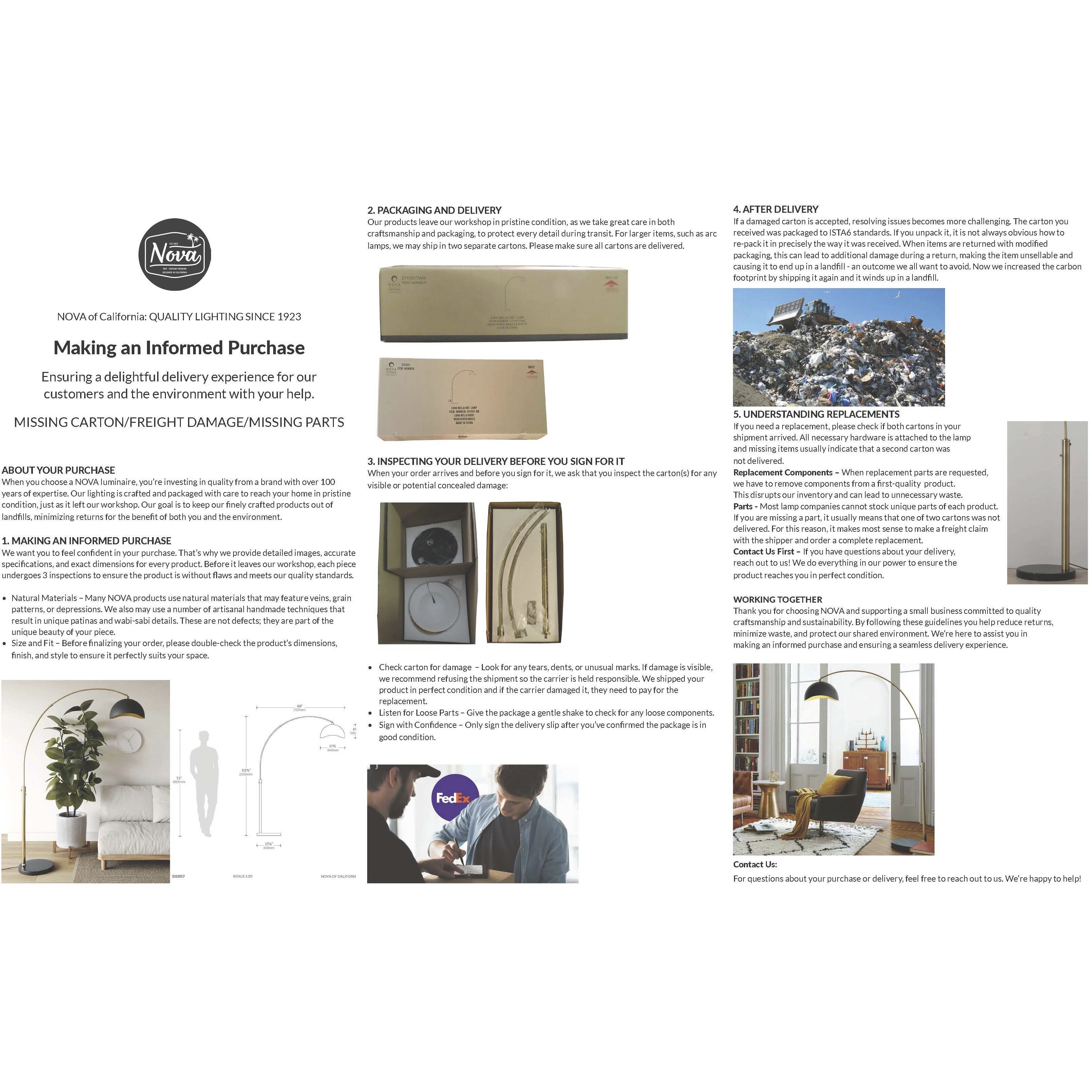 Taper 92 inch 14.00 watt Walnut and Weathered Brass Arc Floor Lamp Portable Light