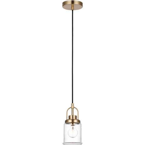 Anders 1 Light 4.75 inch Satin Brass Mini-Pendant Ceiling Light