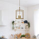 Janet 4 Light 15 inch Brass Pendant Ceiling Light