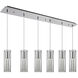 Champagne Multi Pendant Ceiling Light in Chrome