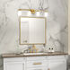Saville LED 33 inch Brass Bathroom Vanity Wall Light