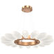 Fiori LED 18.3 inch Novel Brass Chandelier Ceiling Light, Radial Ring