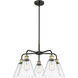 Berkshire 5 Light 26 inch Black Antique Brass Chandelier Ceiling Light in Clear