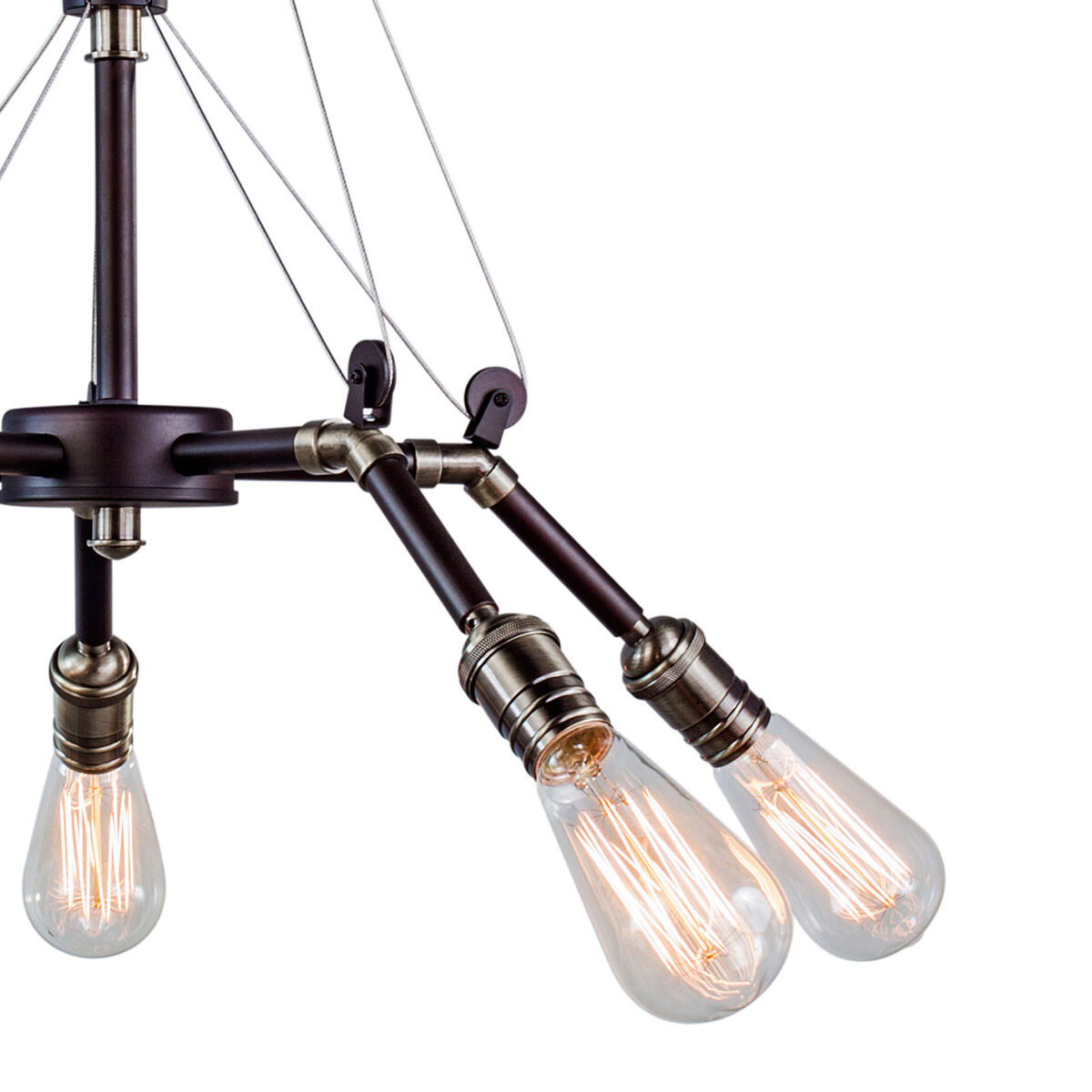 Signature 5 Light 26 inch Antique Bronze Chandelier Ceiling Light