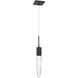 Aspen LED 2 inch Black Pendant Ceiling Light in Clear