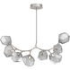 Gem LED 46.2 inch Beige Silver Linear Pendant Ceiling Light in Metallic Beige Silver, Smoke, 2700K LED, Modern Branch