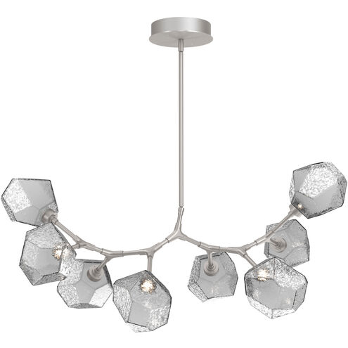 Gem LED 46.2 inch Beige Silver Linear Pendant Ceiling Light in Metallic Beige Silver, Smoke, 2700K LED, Modern Branch