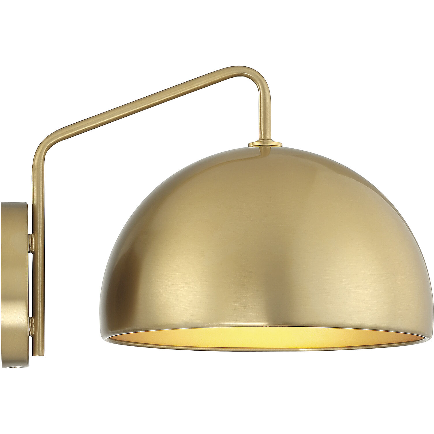 Vintage 1 Light 10 inch Natural Brass Wall Sconce Wall Light