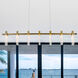 Artisan Collection/SORRENTO Series Linear Chandelier Ceiling Light in Antique Brass